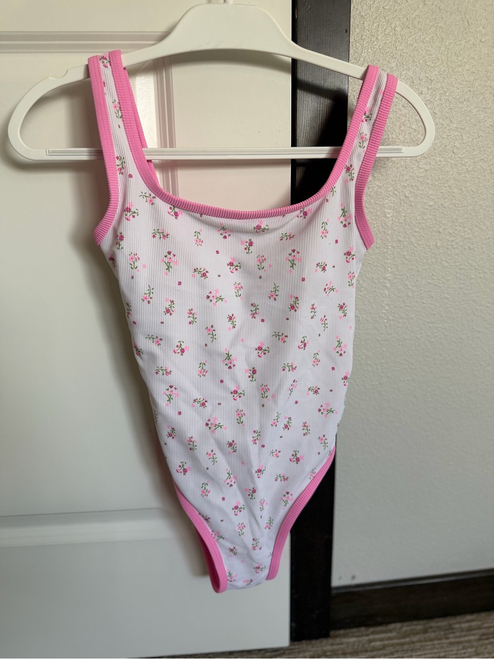 LainSnow Pink Floral one piece swimsuit